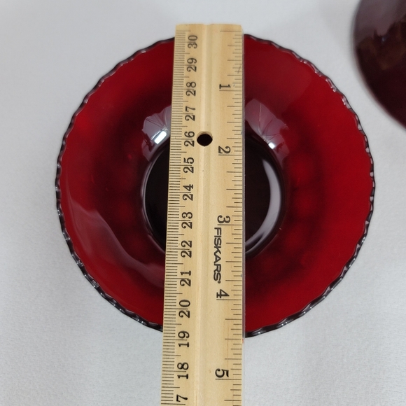 Vtg Royal Ruby Fruit Dessert Bowls - Picture 7 of 9